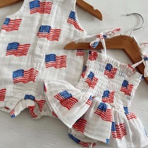 Angel Dear American Flag Bubble Dress